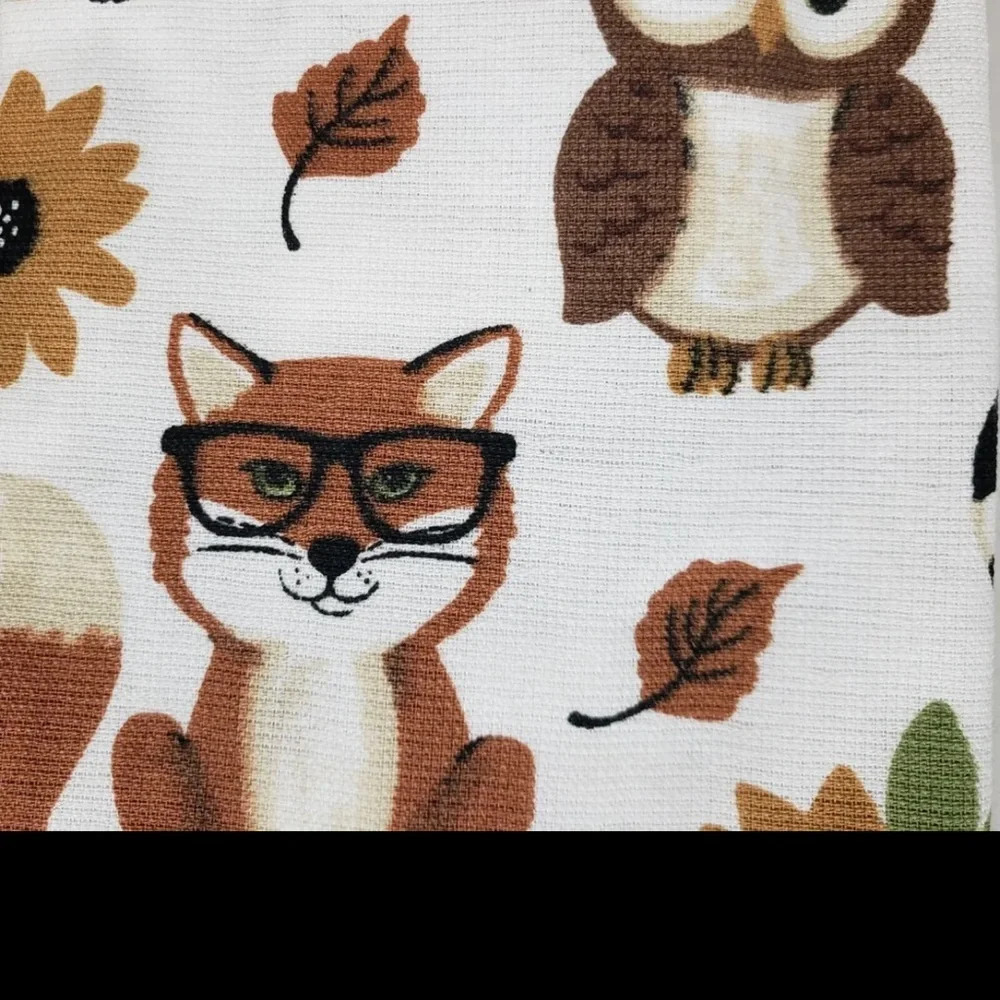 Fall Woodland Animals Kitchen Towel, NWT - Picture 5 of 9
